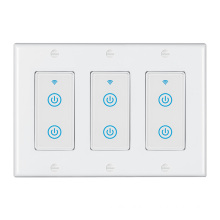 3 Gangs Home Remote Control Wireless Controller USA Wall Switch Smart Life APP Controller Touch Smart Switches WiFi